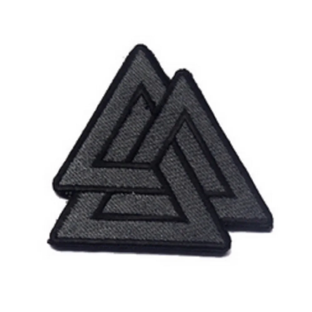 Символ Valknut Викинг норвежский Руна тактический знак Викинги патчи 3D вышивка в