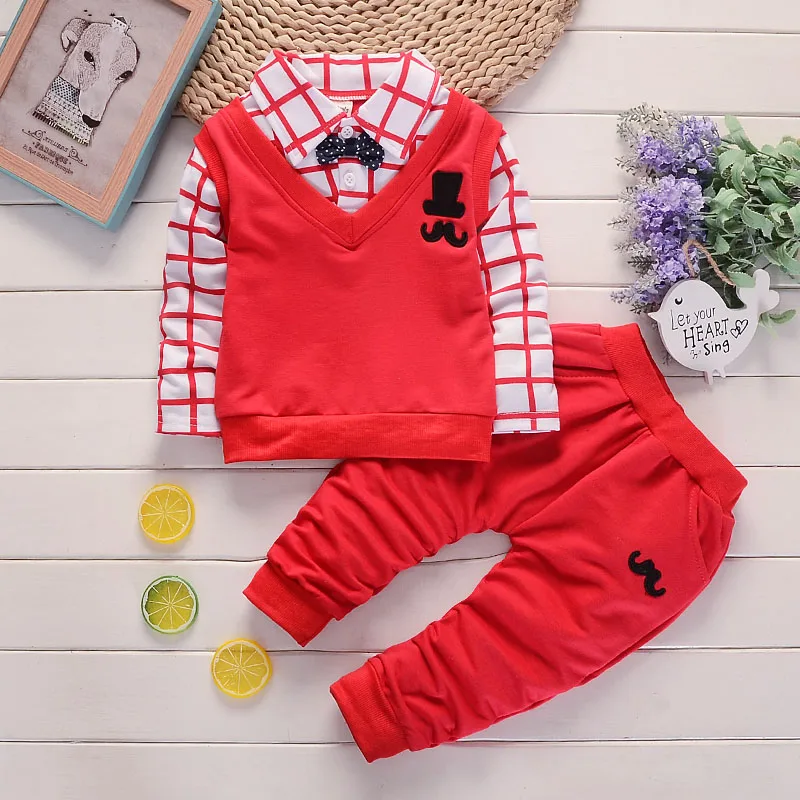 

BibiCola Baby Boy Clothes Spring Autumn Tops+ Pants 2pc Sport Suits Kids Boys Clothing Set Toddler Tracksuit Children Clothing