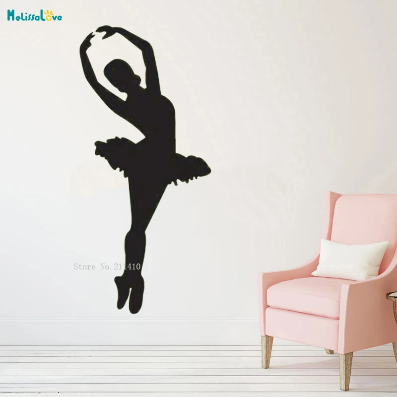 BALLERINA VINYL TRANSFERS X 6 GLASSES//WALLS//DOORS//MIRRORS//PLAQUES
