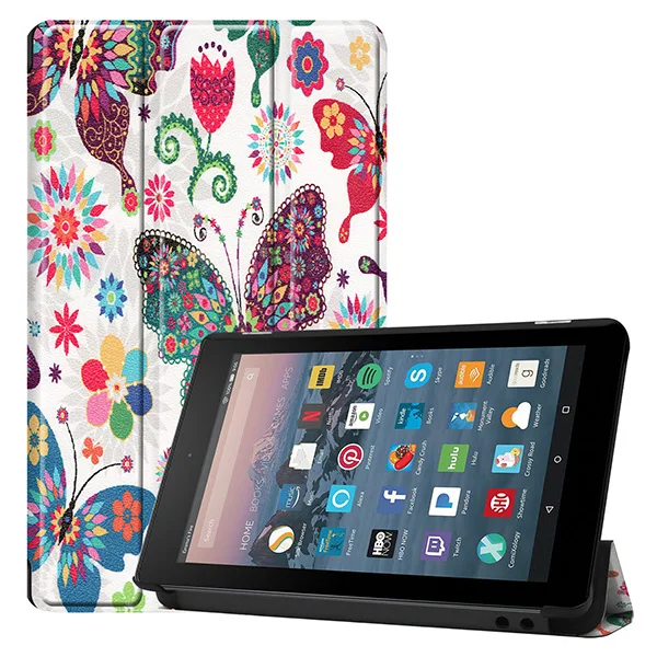 Магнитный чехол для Amazon Kindle Fire HD 7 дюймов выпущен Авто/Пробуждение планшет PU кожаный защитный чехол+ подарки - Цвет: 19FIRE7 SY CSHD