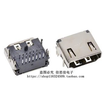 

10pcs/Interface Connector HDMI 3 Row 19P DIP 4P fixed Socket Interface
