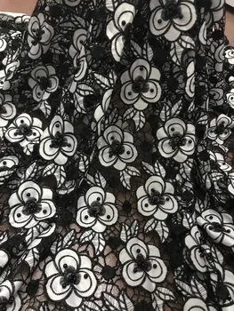 

nice looking feather embroidery tulle mesh lace fabric DiuDiu-1.1403 with good quality for party dress