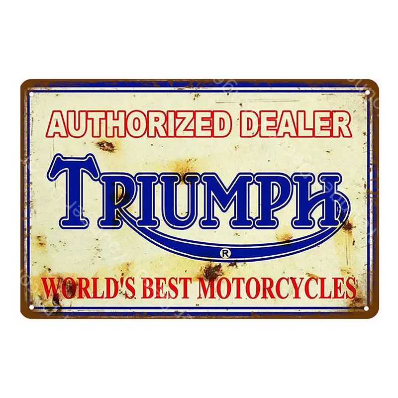 YD3074E Triumph Norton мотоциклы металлические знаки на заказ двигатели Железный плакат Паб Бар Гараж винтажное украшение для стен - Цвет: YD3074E
