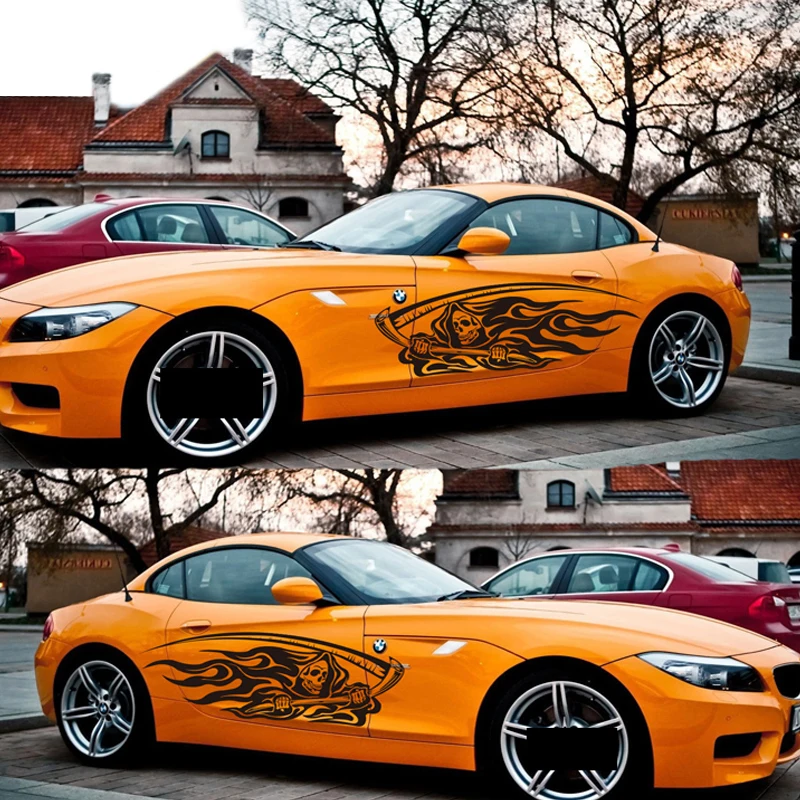 180 см Death Evil забавные наклейки для автомобиля JDM Sickles череп страшные автомобильные