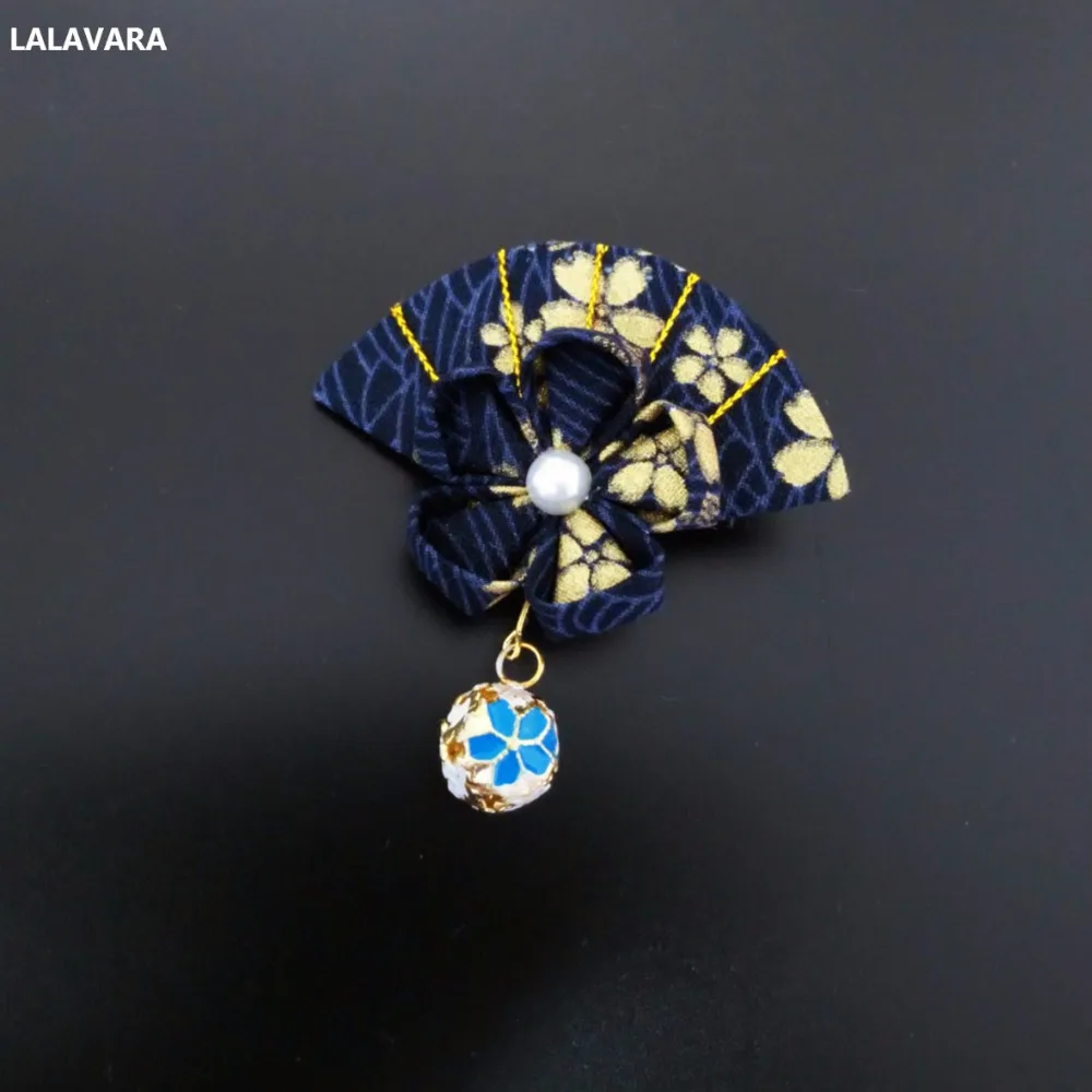 LALAVARA 20 шт японские традиционные Kanzashi fan детские заколки для волос для девочек