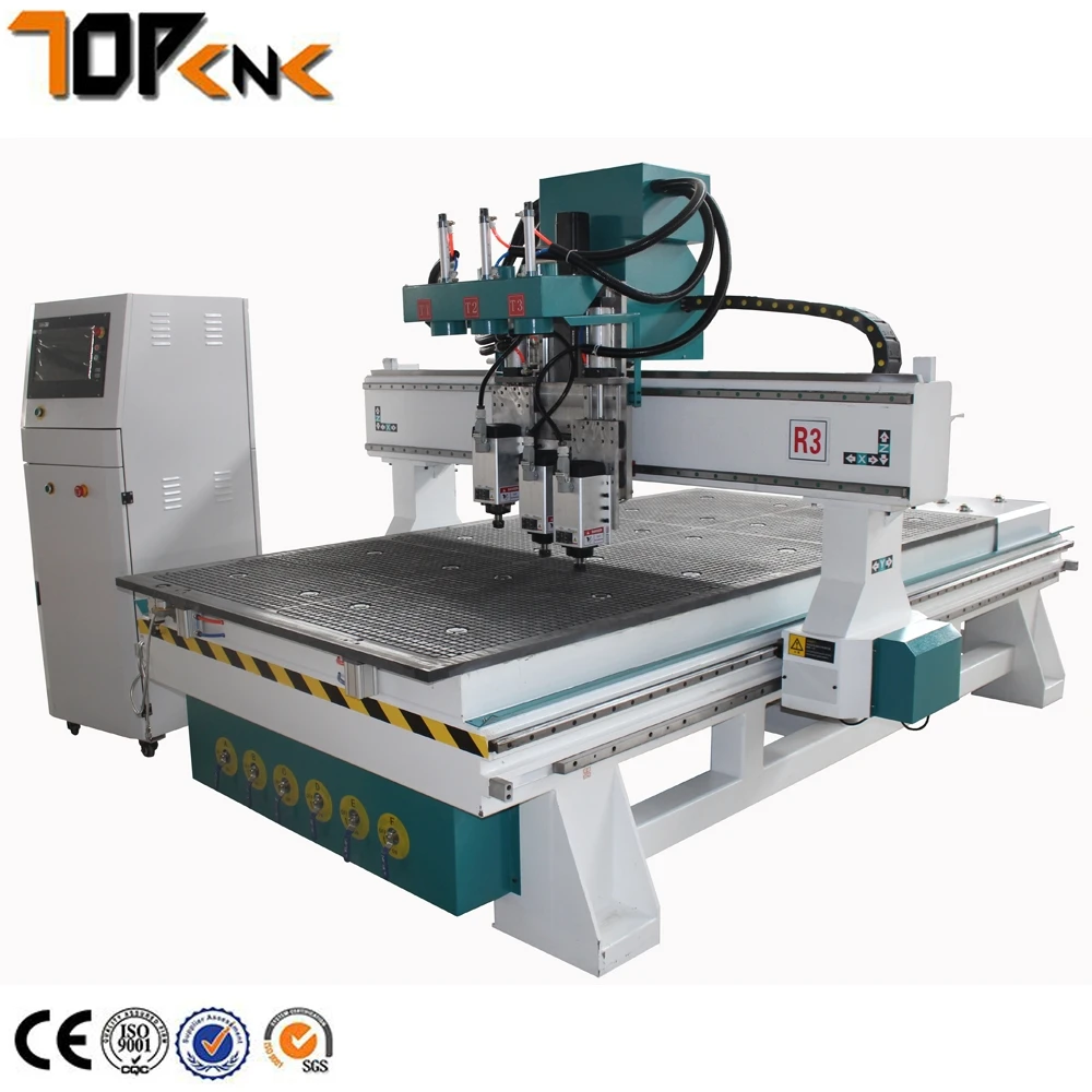 Three processes 1325 1530 2030 plastic cnc router/aluminum cutting