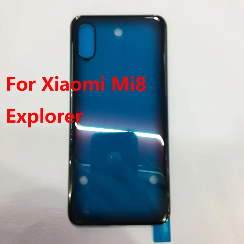 

ZUCZUG New Glass Rear Housing For Xiaomi Mi8 Explorer Battery Cover Back Case Door With Logo+Adhesive