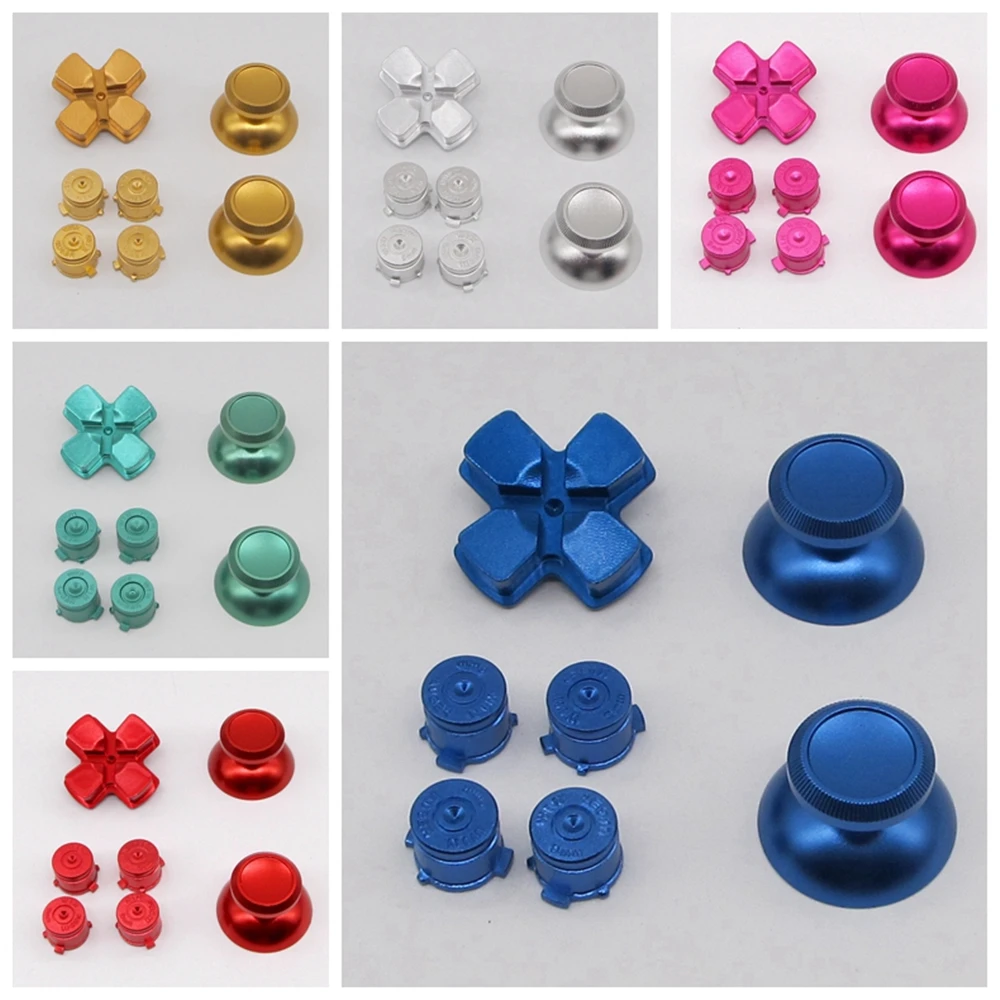 

Metal Thumbstick Joystick For Sony PlayStation 4 PS4 Controller Aluminium Metal Analog D PAD Bullet Buttons Thumb Stick Grips