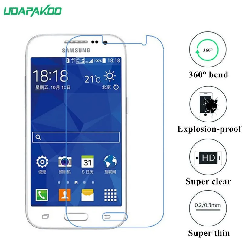 Udapakoo прозрачная закаленная (мягкое стекло) пленка для Samsung Galaxy Core Prime G360 G3606 нано
