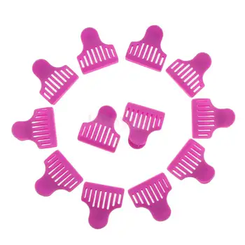 

12 Pieces Plastic Hair Claw Salon Hairdressing Clips Clamps Grips Set