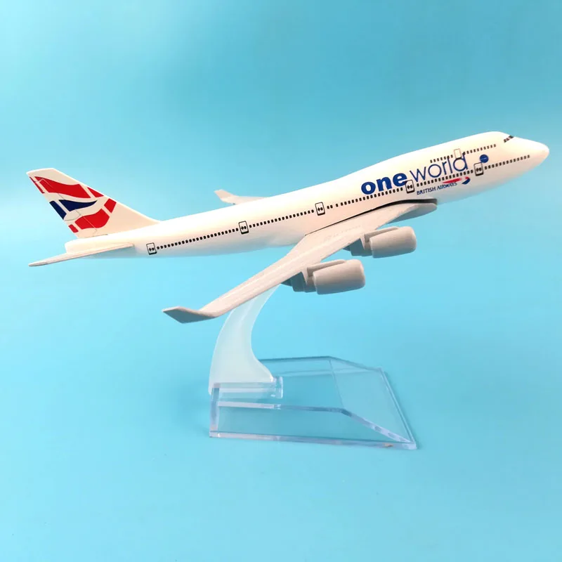 Британский авиалайнер ONE WORLD 16 см модель британского авиалайзера 747 игрушки для