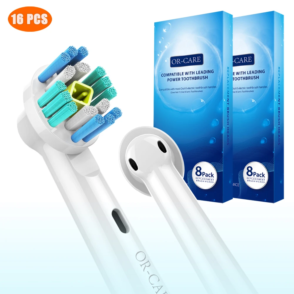 Насадки для зубной щетки 3D PRO WhiteToothbrush 16 шт. насадки Oral b Braun с чехлом головки