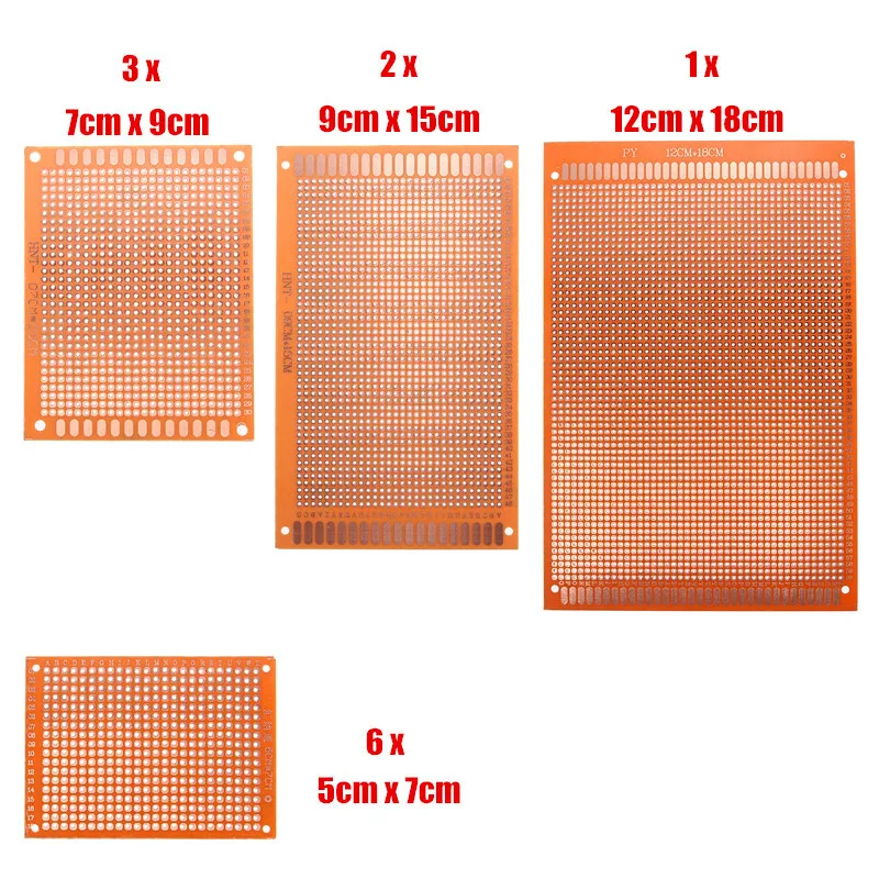 50pcs 70mm*90mm Prototype Stripboard Copper PCB Printed Circuit Board DIY Making