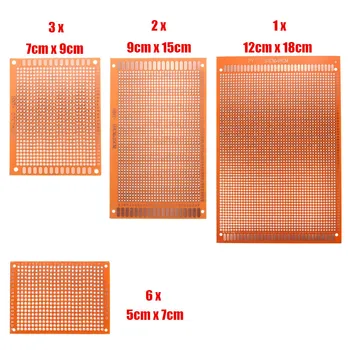 

Universal Electronic Circuit Breadboard 12pcs/Set Prototyping PCB Printed Circuit Board Prototype Stripboard DIY Copper Plate