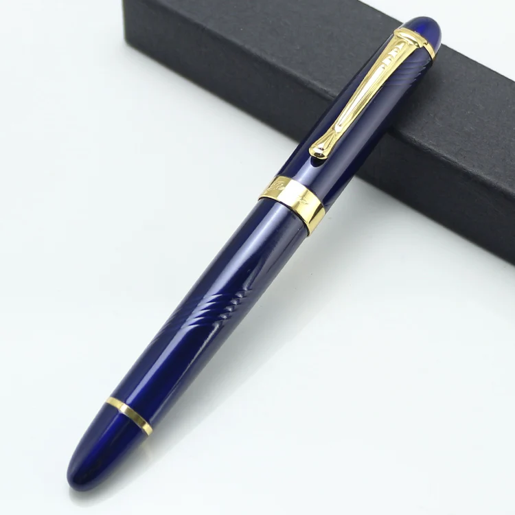 JINHAO X450 темно-синий и золотой Ролик Шариковая ручка Твист Carven Роскошные Письма подарочные ручки