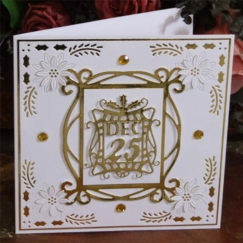 

1 Pc/lot Metal Cutting Dies Scrapbooking For Card Making DIY Embossing Cuts Dies New Craft Christmas Date Cover