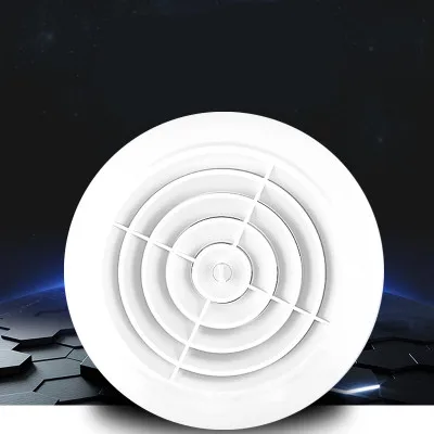 1PCS 75-200 mm Mounting Dia Adjustable Disc Type Round Air Vent Outlet Ventilation Grill Cover Flange
