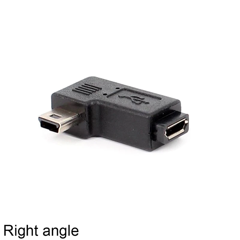 90 градусов правый левый угол мини USB тип A папа микро Женский адаптер|Соединители|