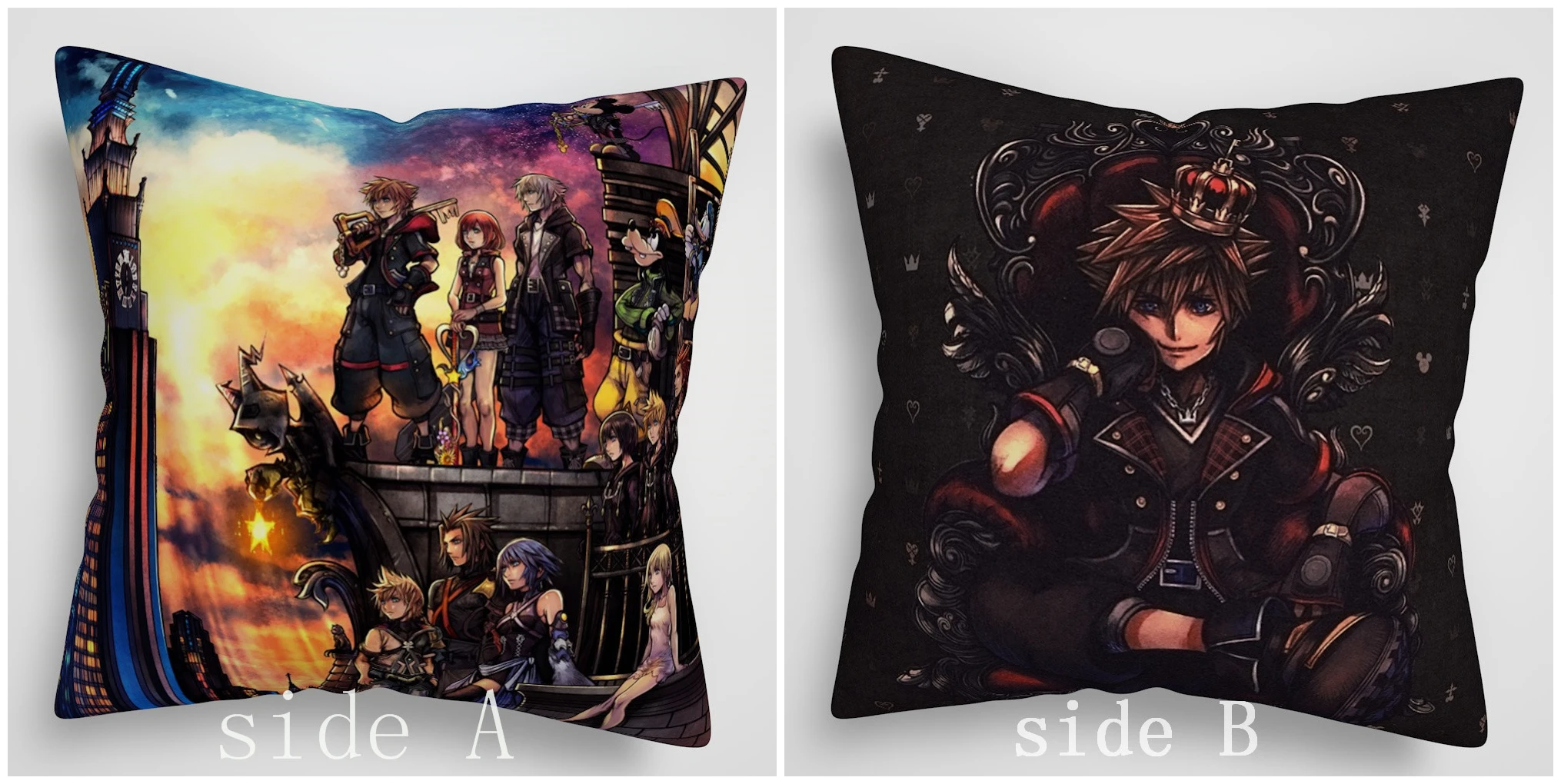 

Suef Anime Manga Kingdom Hearts Anime two sided Pillow Cushion Case Cover 1096