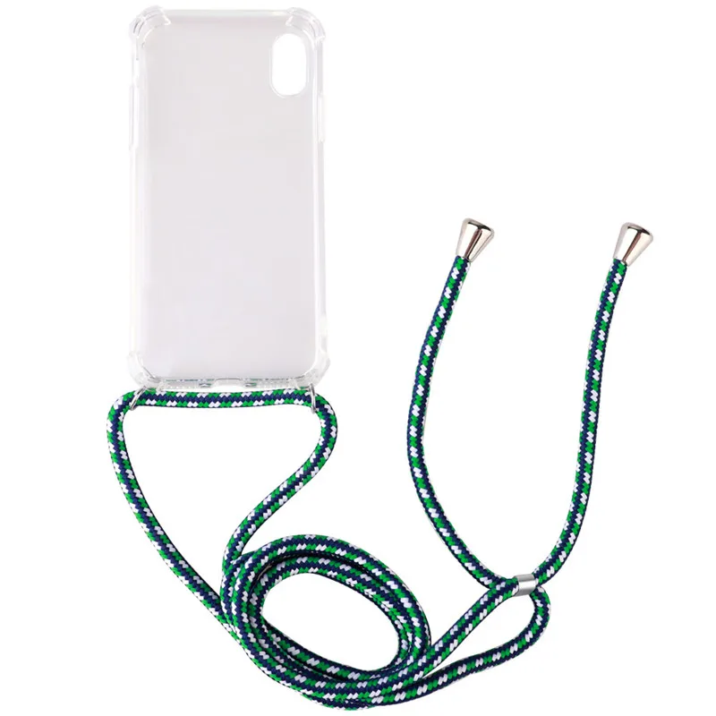 Мягкий чехол для телефона из ТПУ с ремешком на шнурке, регулируемый шнур через плечо для samsung Galaxy S8 S9 S10 NOTE8 9 S8 9 10Plus чехол - Цвет: F Rope and Case