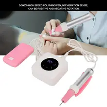 Профессиональный 36000 об/мин для ногтей шлифовальный станок файл Полировка маникюра инструмент для полировки для лак для ногтей, маникюра Инструменты