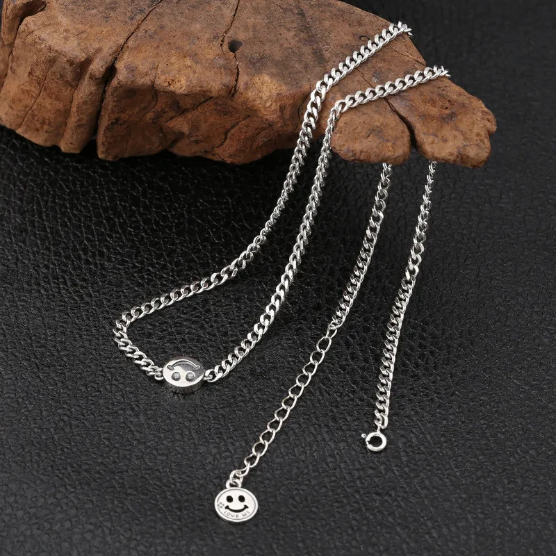 

Pure Real 925 Sterling Silver Coins Star Chain Necklace For Women Fashion Thai Silver Choker Necklace 4mm Thick Chain Gifts