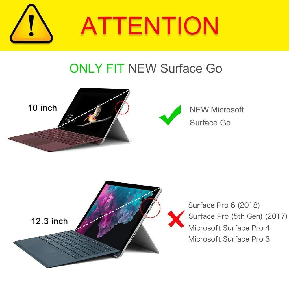 Несколько углов обзора Портфолио бизнес-чехол для microsoft Surface Go чехол 10 дюймов совместимый с клавиатурой