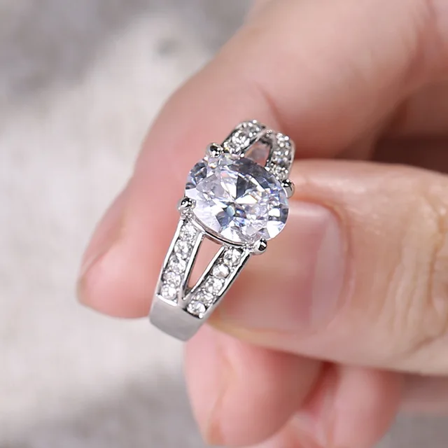 Goinhot 10pcs Lot Fashion Jewelry Silver Rings For Women Gift Goinhot 10pcs Lot Fashion Jewelry Silver Rings For Women Gift Engagement Wedding Luxury Crown Foreign