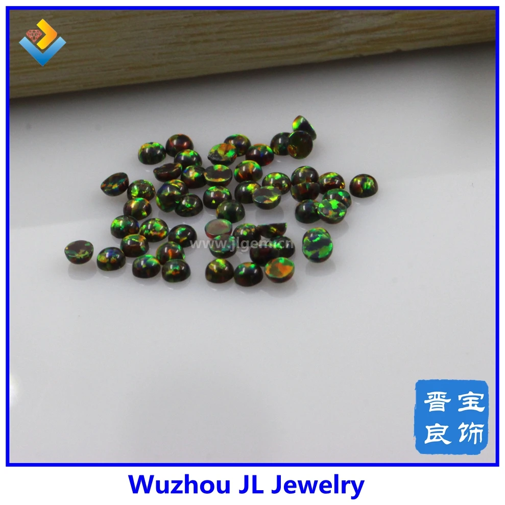

MOQ=50PCs Op32-Op62 Colors Can Choose 3mm Little Round Cabochon Make With Synthetic Opal Stone Free Shipping