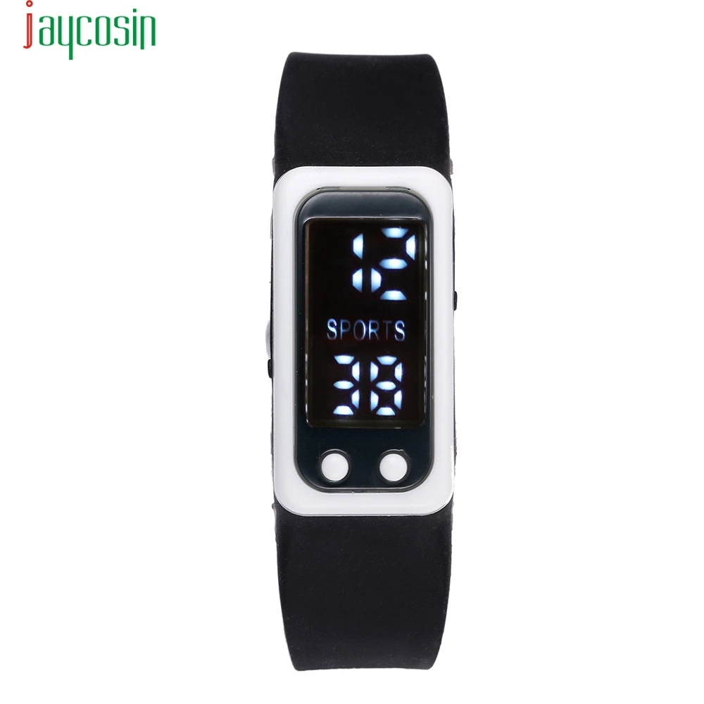 

JAYCOSIN White 3bar Sport Fitness Watch Pedometer Run Step Walking Calorie Counter watch Newly Digital LCD WristBand SE0805