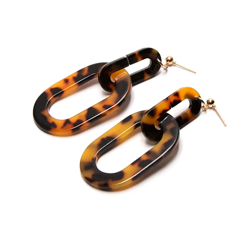 ZIVangela Drop Earrings For Woman New Trendy Designer Tiger Pattern Hollow Oval Dangle Earrings Bohemian Pendants Jewelry Gifts 2