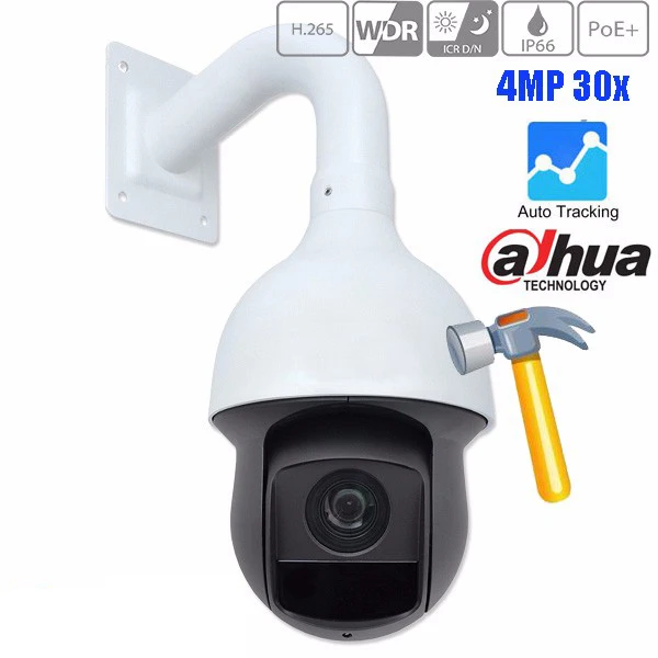 Оригинальная английская Dahua 4MP 30X IP PTZ PoE DH-SD59430U-HNI DHI-SD59430U-HNI автоматическое отслеживание IVS H.265 IR Высокоскоростная купольная камера