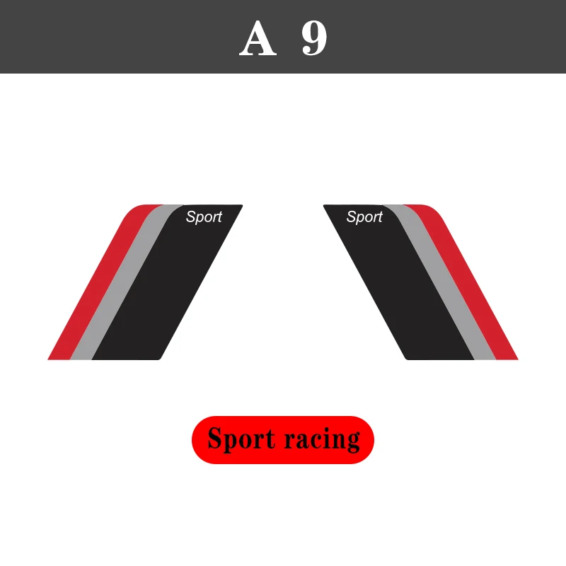1 пара, 2 шт., виниловые наклейки на крыло автомобиля, наклейки на кузов автомобиля, украшение для Audi A4 A3 A5 A6 Q3 Q5 Q7, Стайлинг автомобиля - Название цвета: Sport Racing