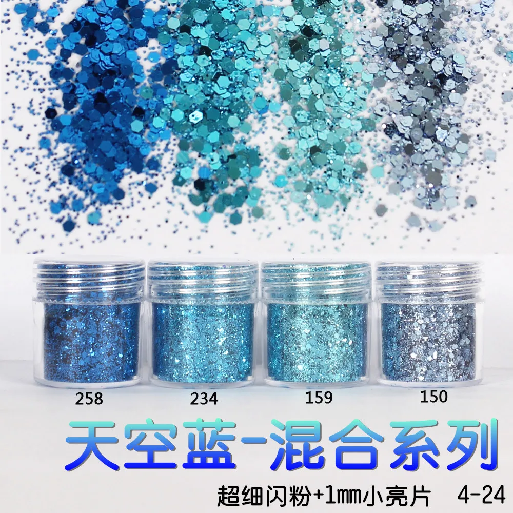 4-24 BearPaw 10 мл 3D нейл-арта украшения 4/5 шт./компл. Волшебные блестящие ногтей хлопья смесь блестки порошок серебристый неправильной формы блестки для маникюра - Цвет: 4-24