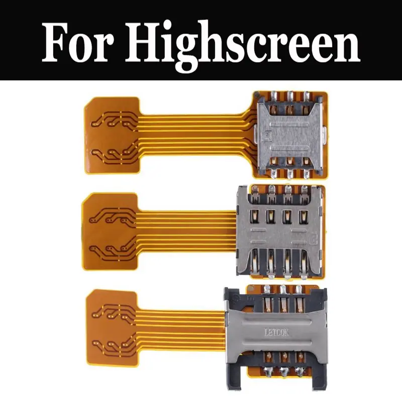 Двойной адаптер для двух SIM-карт Micro SD Highscreen Boost 3 SE EASY F PRO L S Pro XL Fest Power Five EVO Max 2 |