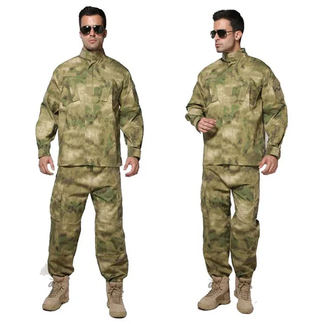 Армия США BDU немецкий Камуфляжный костюм Тактический Военный Боевой страйкбол Униформа-куртка+ брюки Мужской медицинский комплект одежды - Цвет: FG