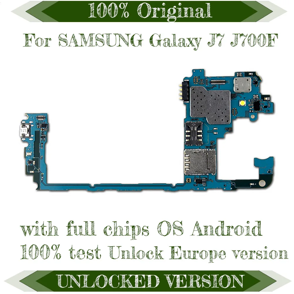 

100% Original unlocked for Samsung Galaxy J7 J700F Motherboard Android System,for Galaxy J7 J700F Logic boards with Chips