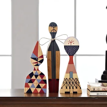 Подарок на Рождество деревянный мебель, абстрактная Современная кукла в европейском стиле, настольные аксессуары для детей, спальни, день р...
