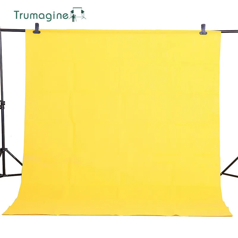 

TRUMAGINE 1.6X4M Non Woven Photo Background Studio Yellow Screen Chroma key Backgrounds Photography Backdrop Solid Colors