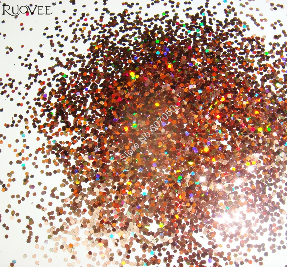 

50g/bag x1mm(1/24")Laser Holographic Coffee Dazzling Hexagon Glitter Paillette Spangles Shape for DIY Nail Art Decoration