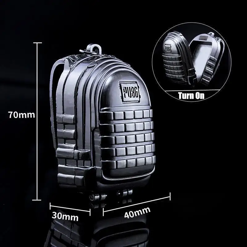  Game Playerunknown's Battlegrounds PUBG Cosplay Great Escape Players Backpacks Keychain Alloy Weapo