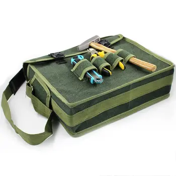 

Hardware Toolkit Shoulder Bag Waterproof Oxford Cloth Multi Organize Pockets Storage Pouch Portable Electrician Worker Supply
