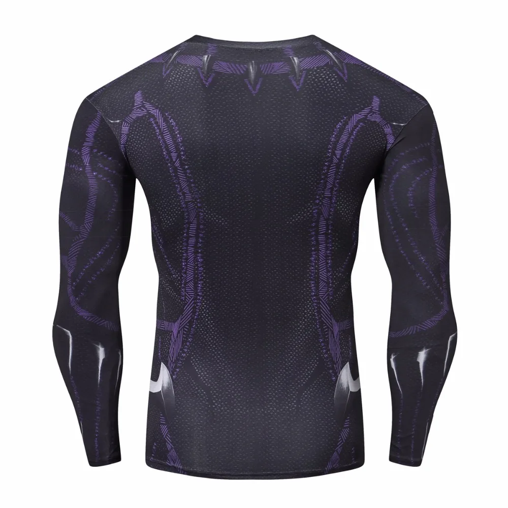 Billige 2018 männer Fitness Kleidung Schwarz Panther Set Mode Set + Leggings Basis Schicht Sets 3D Drucken Volle Kompression Sets