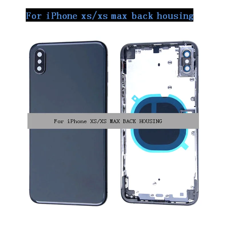 10/шт. EMS DHL для iPhone XS Крышка батарейного отсека задняя крышка корпуса задняя дверь Чехол стекло средняя панель рамка в сборе