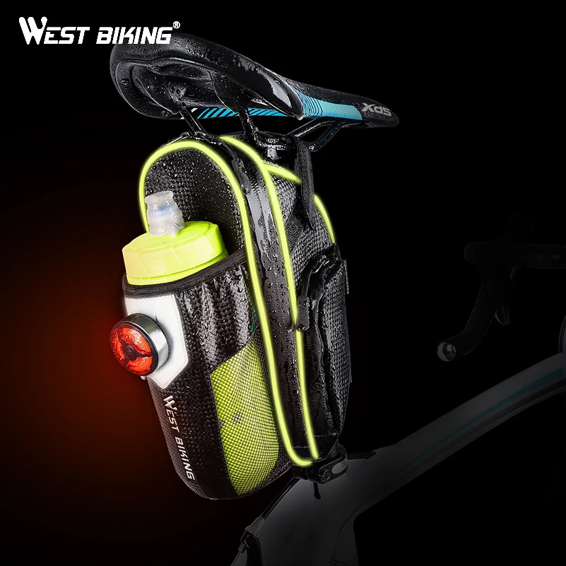 WEST BIKING полностью водонепроницаемая велосипедная Сумка седло с карманом для