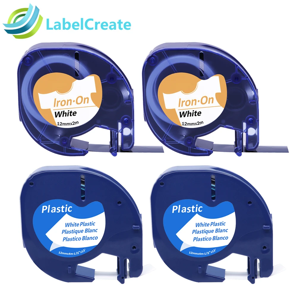 Buy 4 packs Compatible DYMO LetraTag Label Tape 18771