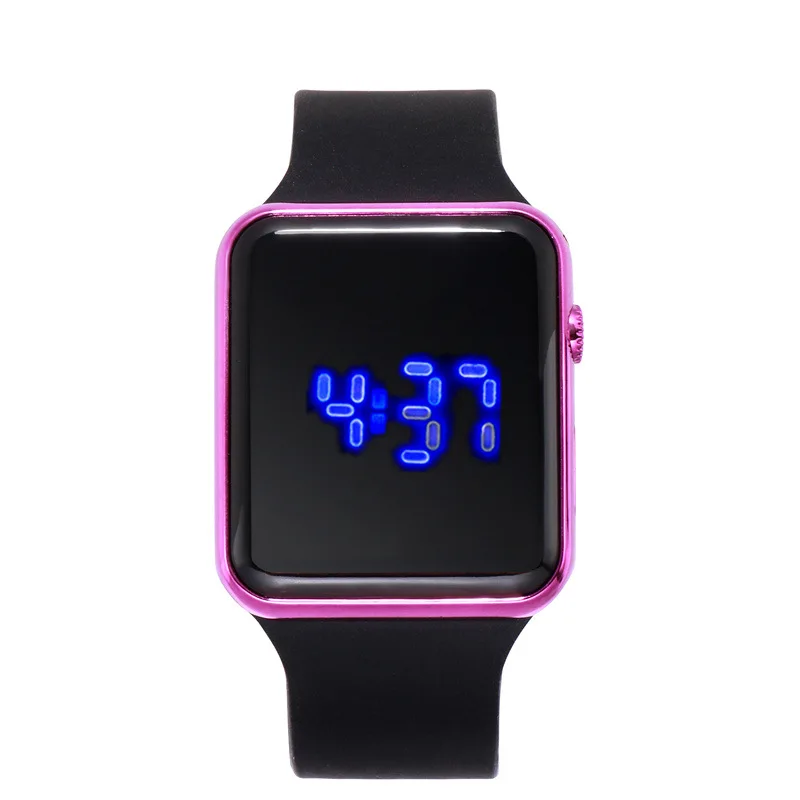 Модные светодиодный цифровые наручные часы для мальчиков и девочек Силиконовые унисекс электронные спортивные детские часы студенческие