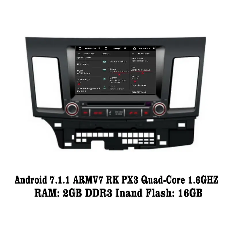 Sale Liislee Android 7.1 2G RAM For Mitsubishi Lancer Car Radio Audio Video Multimedia DVD Player WIFI DVR GPS Navi Navigation 1