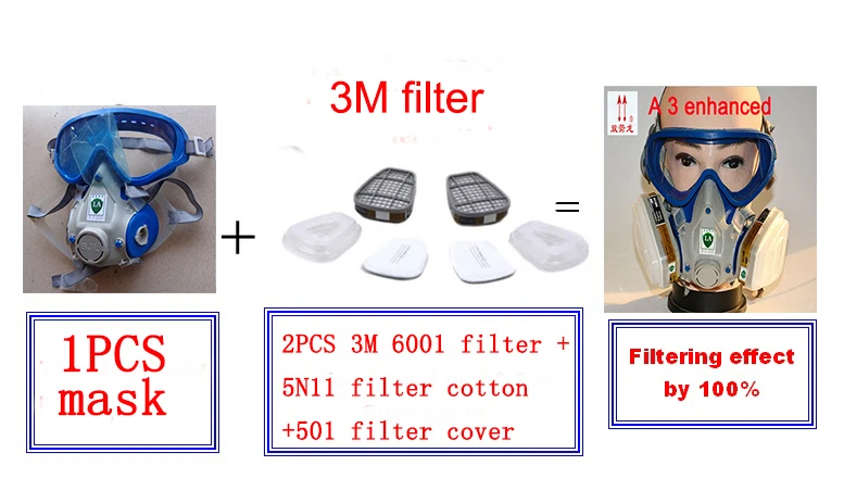 Респиратор-спрей, противогаз, силиконовая маска, респиратор для всего лица, пестициды, угольный фильтр, маска