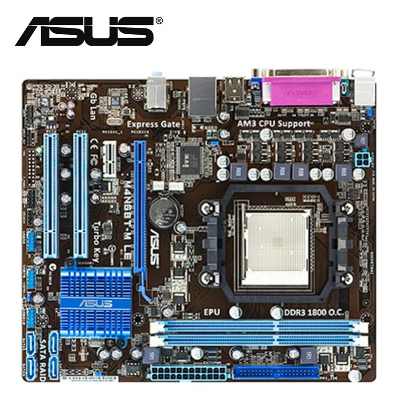 

Asus M4N68T-M LE V2 Desktop Motherboard 630A Socket AM3 For Phenom II Athlon II Sempron 100 DDR3 16G Original Used Mainboard